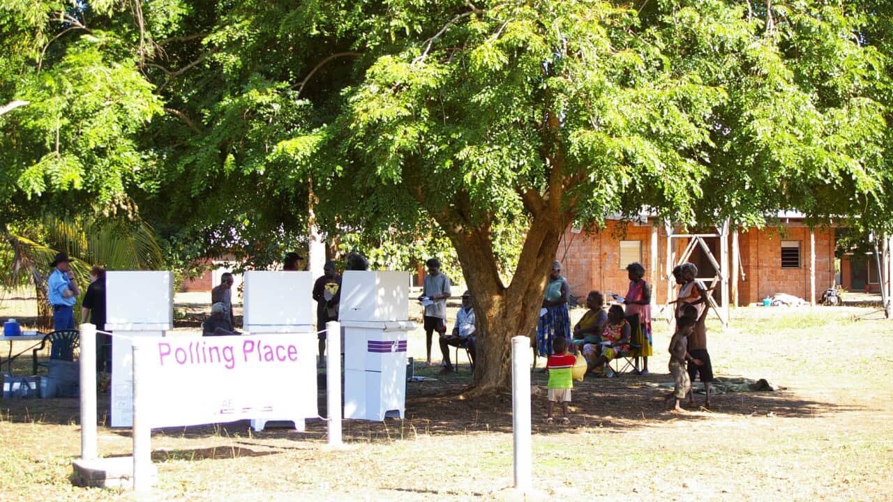 A polling booth in Arnhem land (Supplied AEC).jpg