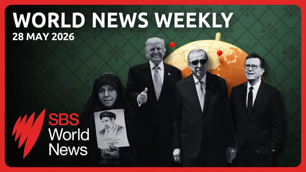 A montage of Donald Trump, Benjamin Netanyahu and other figures.