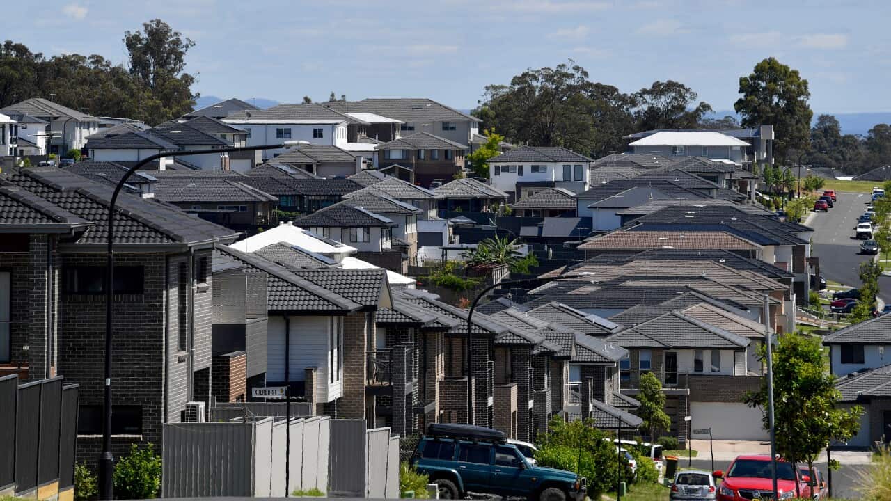 Houses facing a street.