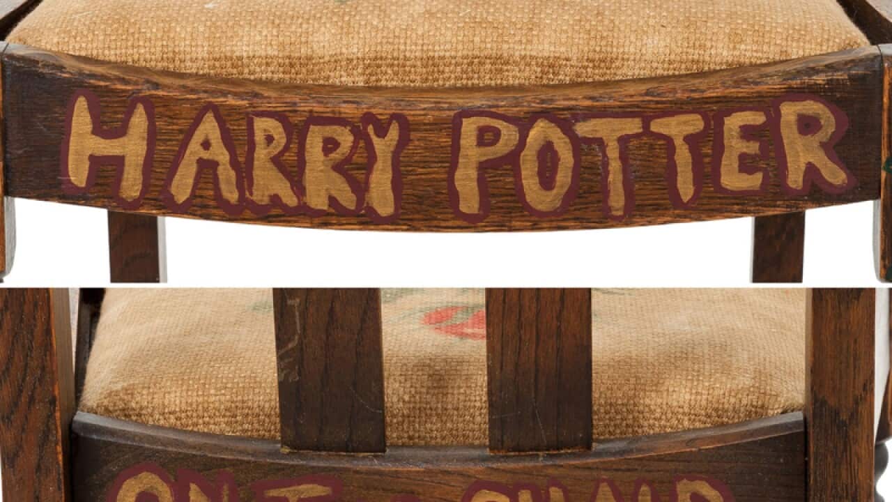 A chair used by J.K. Rowling