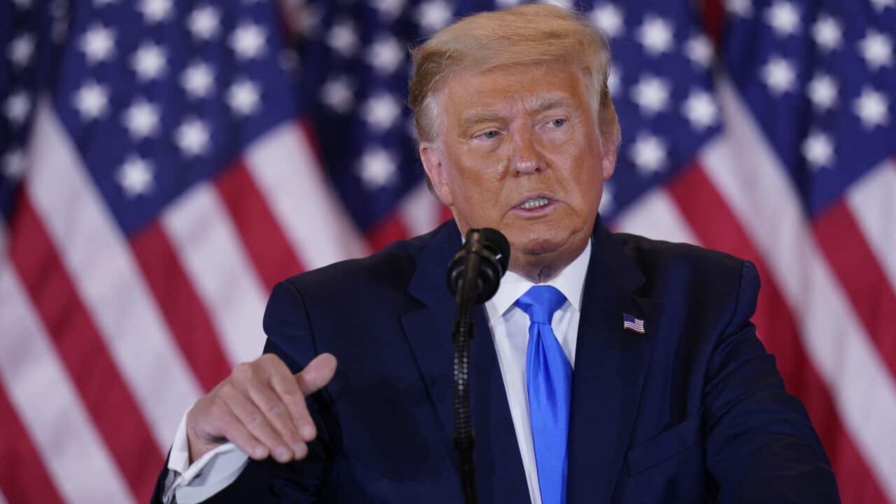 A file photo of former US president Donald Trump.