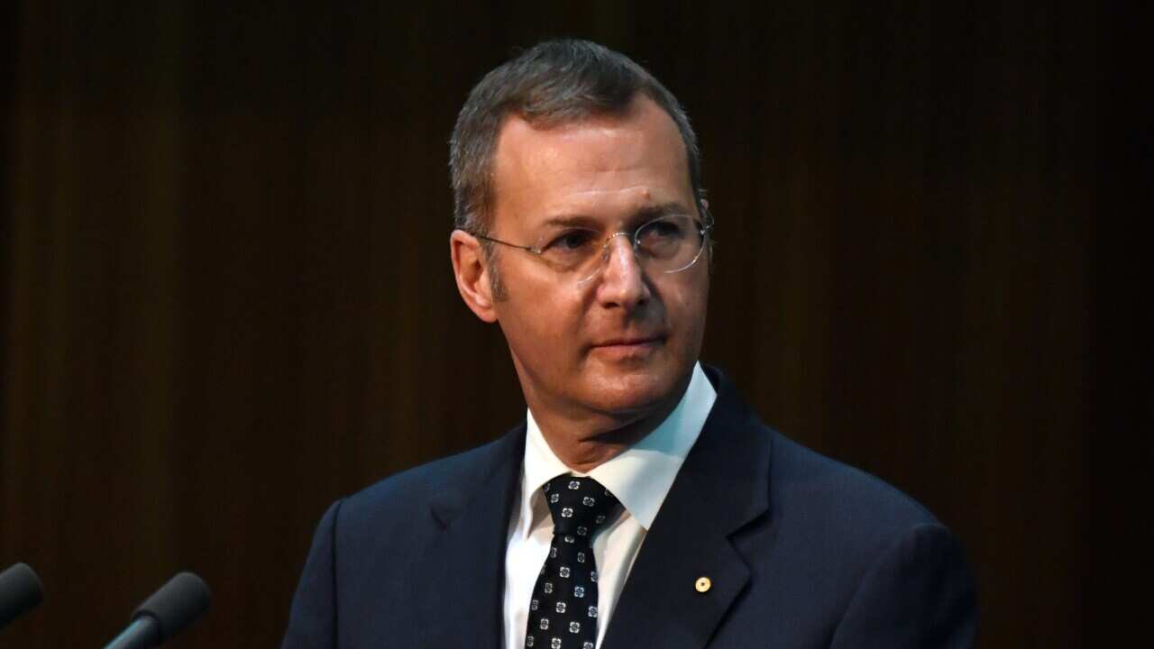Principle Medical Officer Professor Michael Kidd gives an update on the coronavirus at a press conference at Parliament House in Canberra, Tuesday, March 24, 2020. (AAP Image/Mick Tsikas) NO ARCHIVING