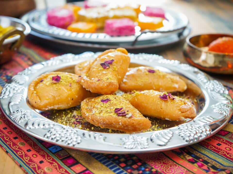 Gujiya - an Indian sweet pastry pocket popular during Diwali