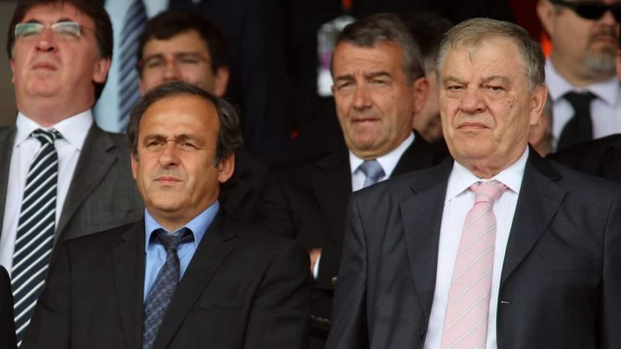 Tomislav Karadzic and Michel Platini