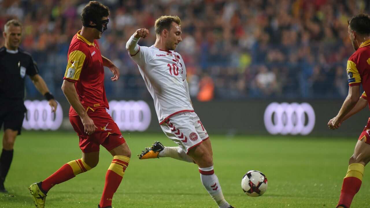 Denmark FIFA World Cup Christian Eriksen Montenegro