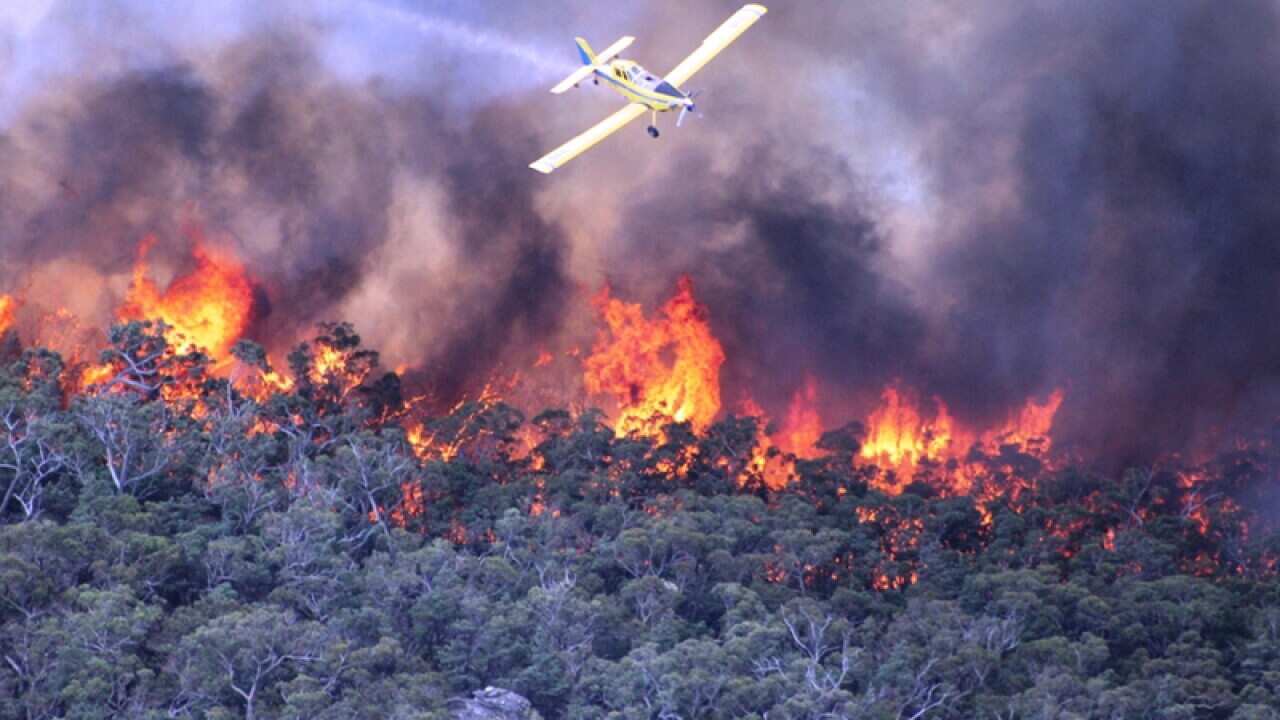 Fires burning in the Grampians Victoria