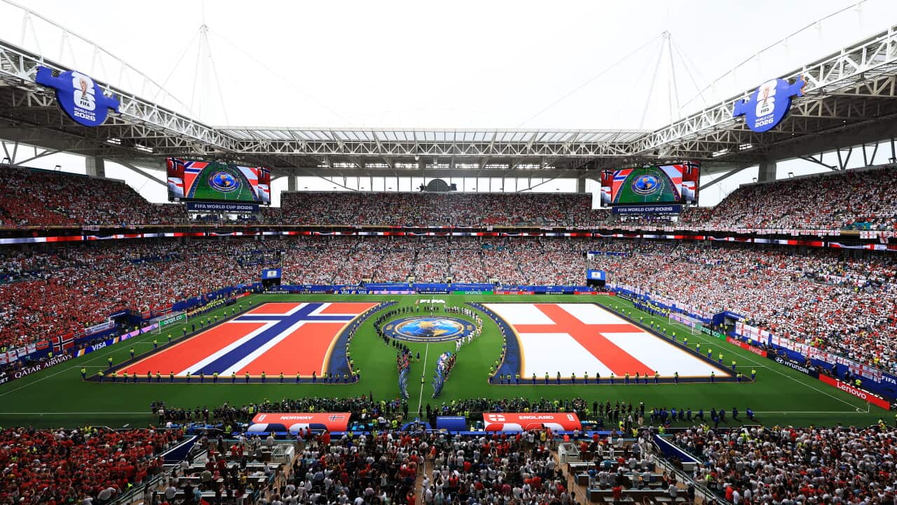 Norway and England players contest the World Cup quarter-final in Miami
