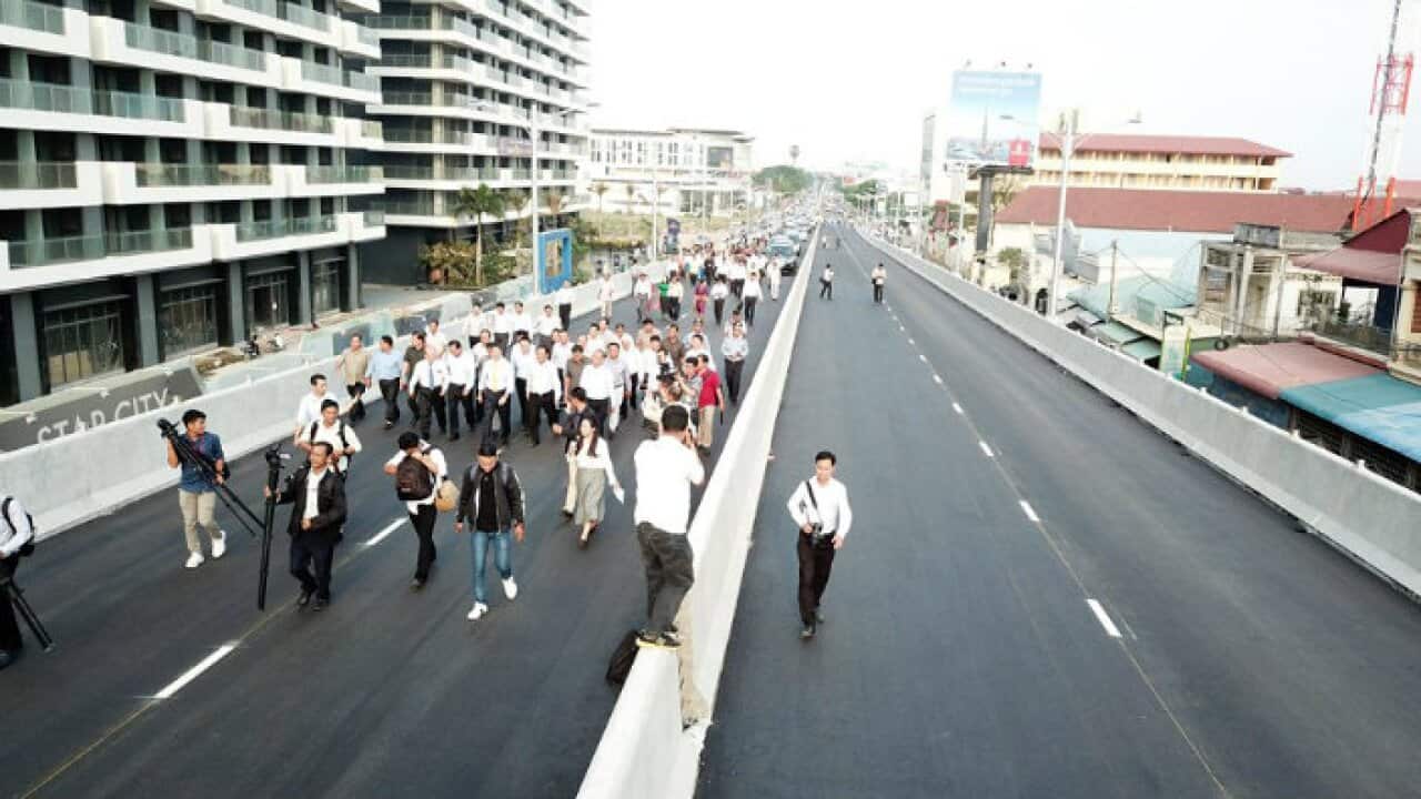 New Sky bridge in Phnom Penh