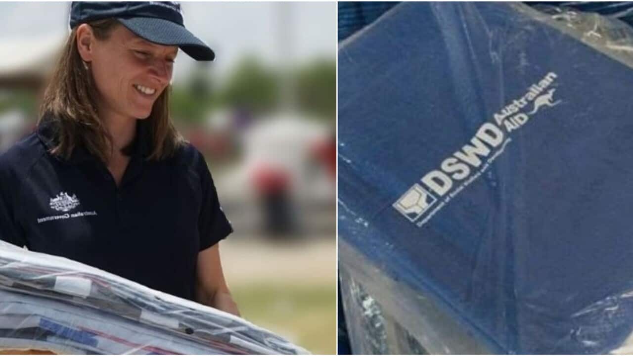 Relief goods being distributed in Mindanao