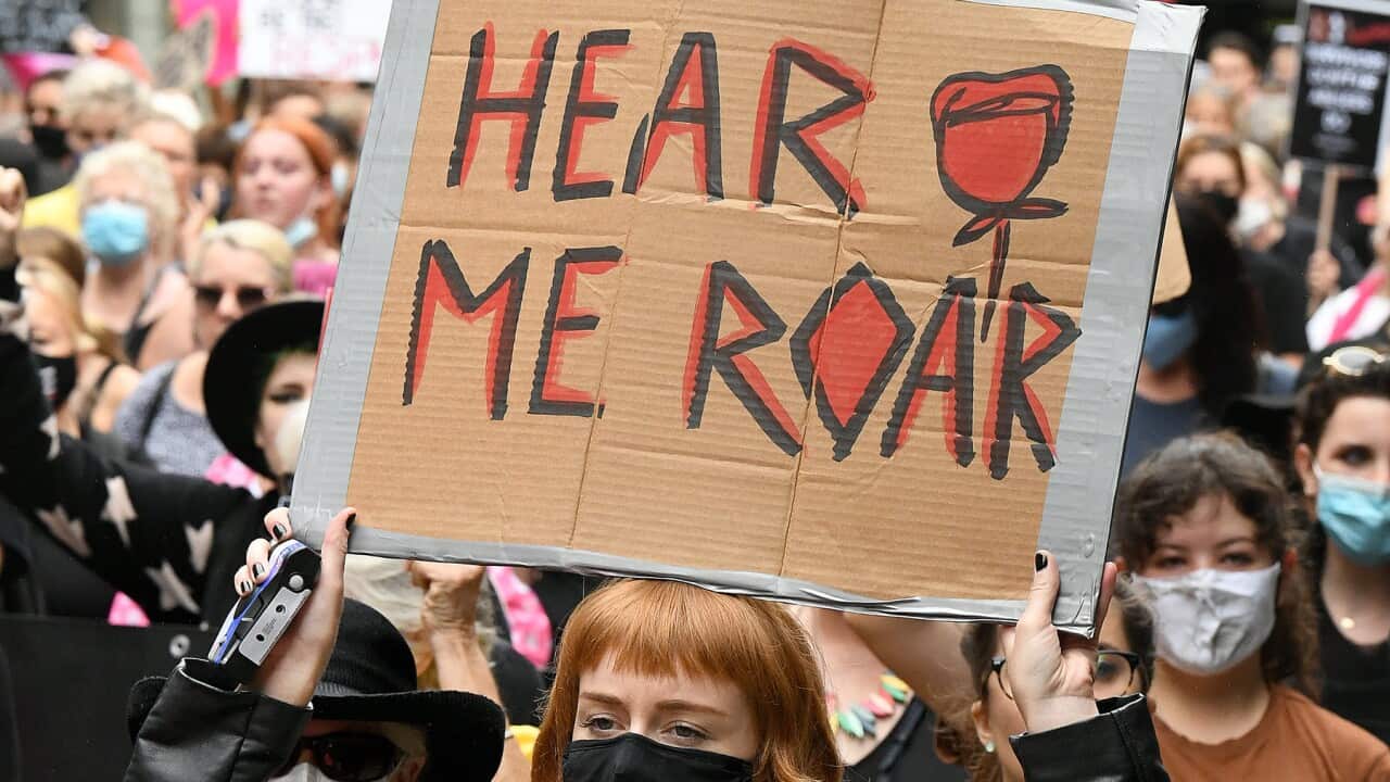 A women's justice march in Brisbane
