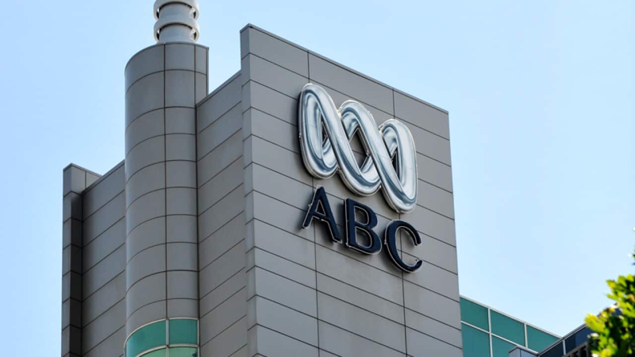 Signage at the ABC offices in Sydney
