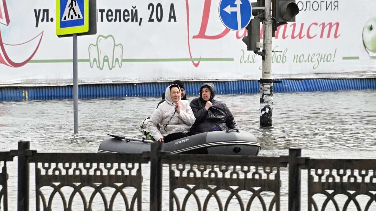 Consequences of a dam break in Orsk.