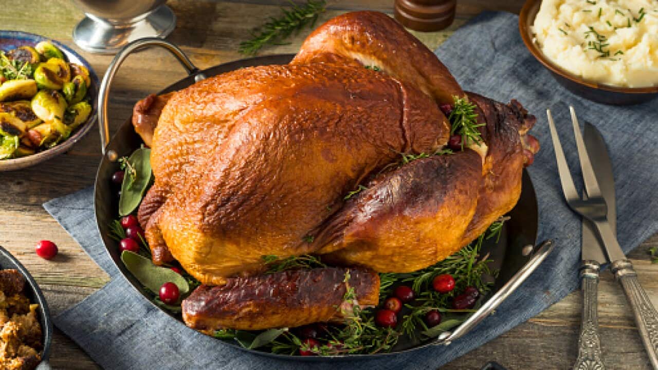 Homemade roast turkey dinner