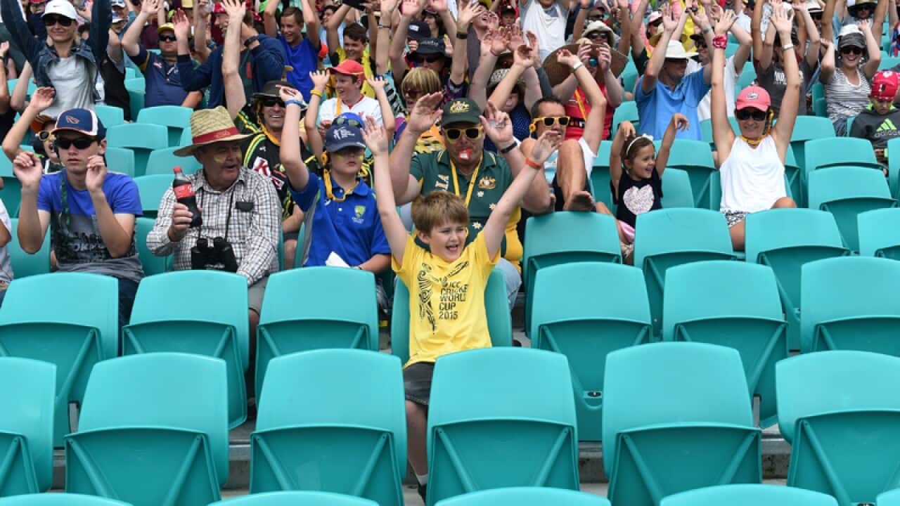 Fans during the third Test between Australia and the West Indies