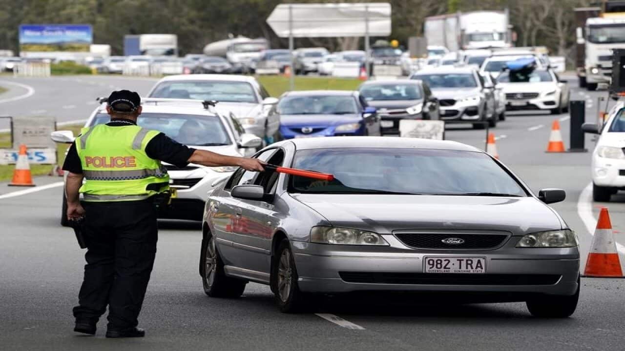 Border checkpoint at Coolangatta (file)