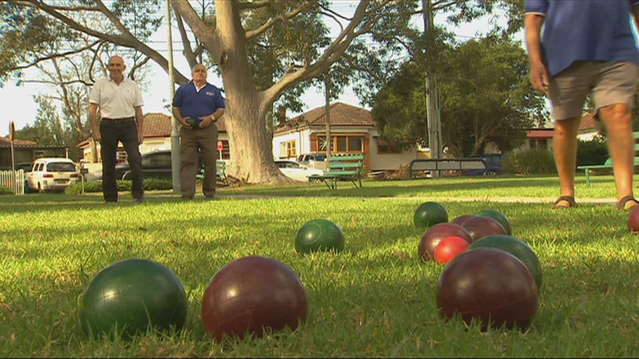 Bocce players in Sydney