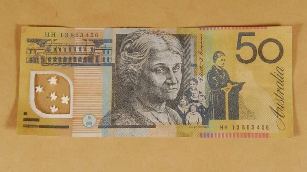 Counterfeit 50 dollar note