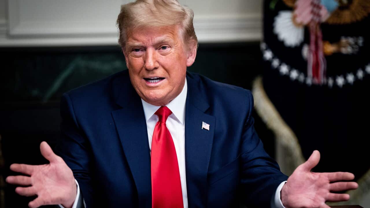 US President Donald Trump speaks in the Diplomatic Room of the White House on 26 November.