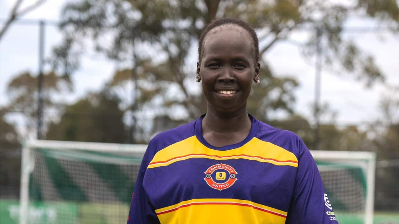 2023 Les Murray award for refugee recognition recipient Anyier Yuol. (Supplied).jpeg