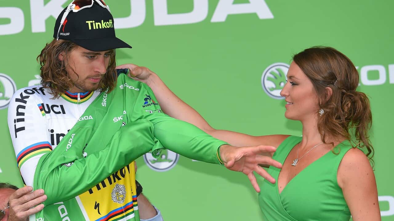 Green is good... It'll take some doing to wrest the maillot vert off the shoulders of Peter Sagan.