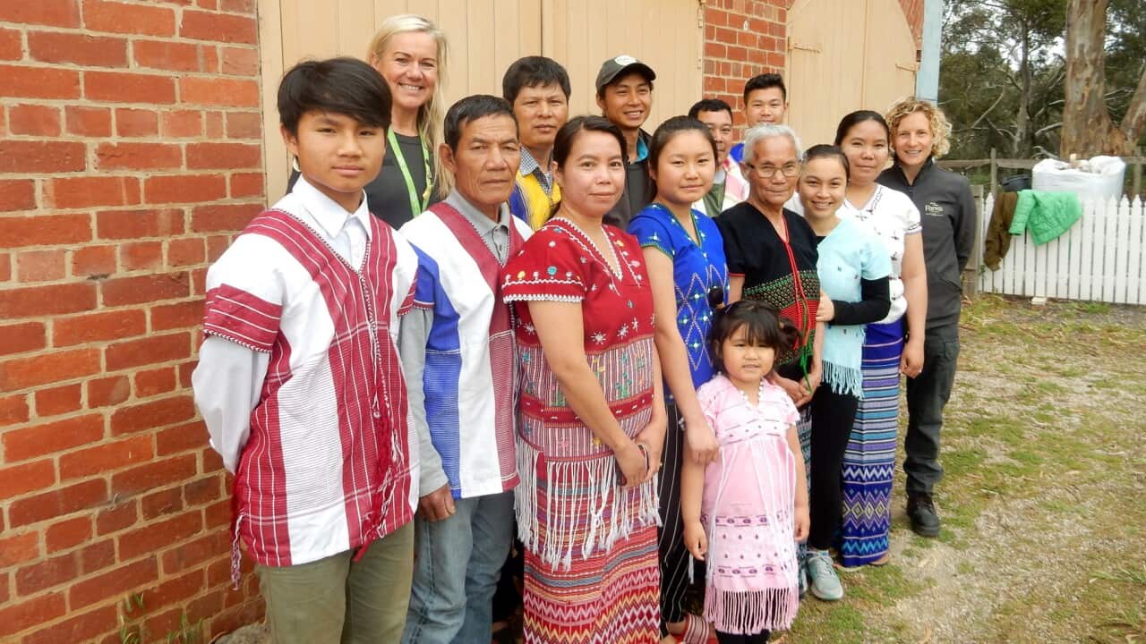 Karen volunteers who have been working in Werribee
