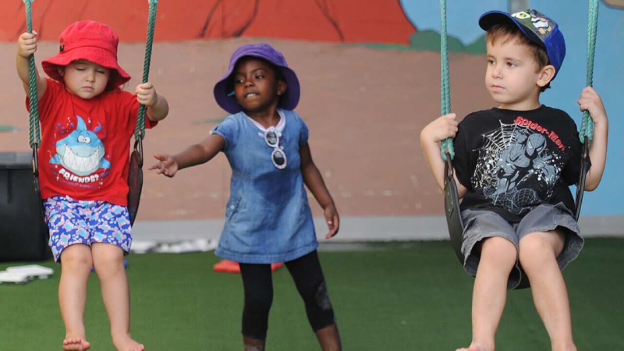 Children at a child care centre