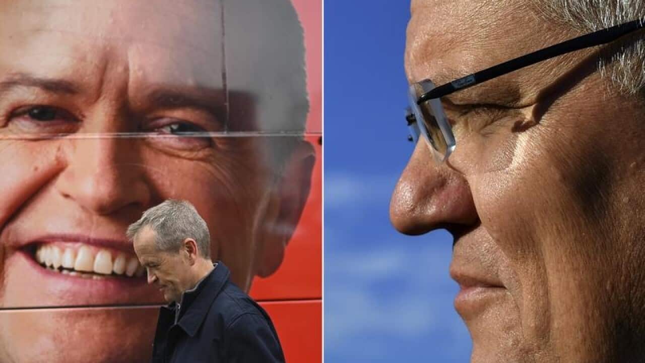 COMPOSITE PIC OF BILL SHORTEN AND SCOTT MORRISON