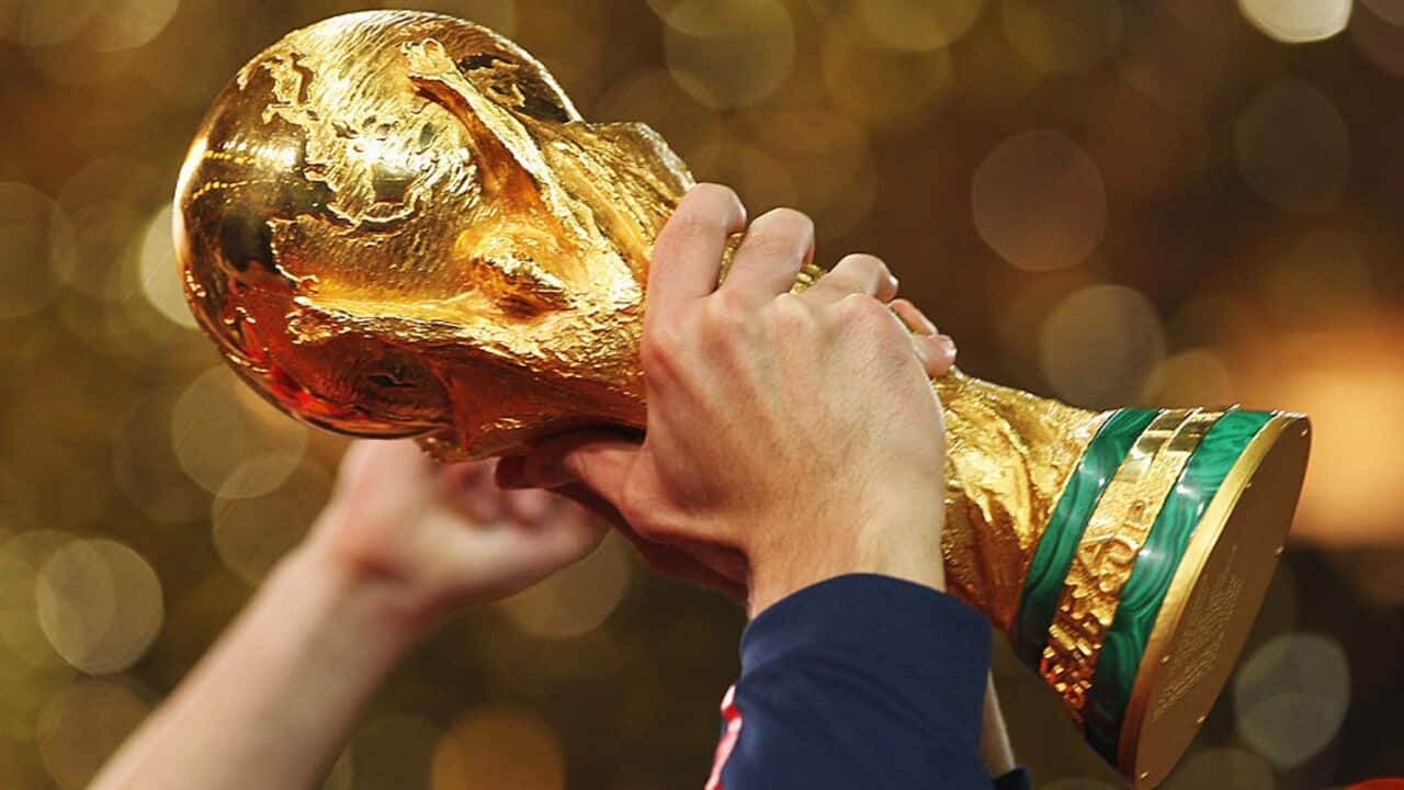 The FIFA World Cup trophy