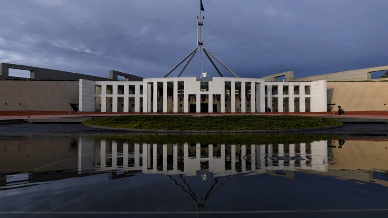 An early morning view of Parliament House
