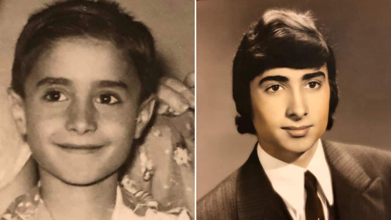 Peter Paolino in due immagini della sua giovinezza