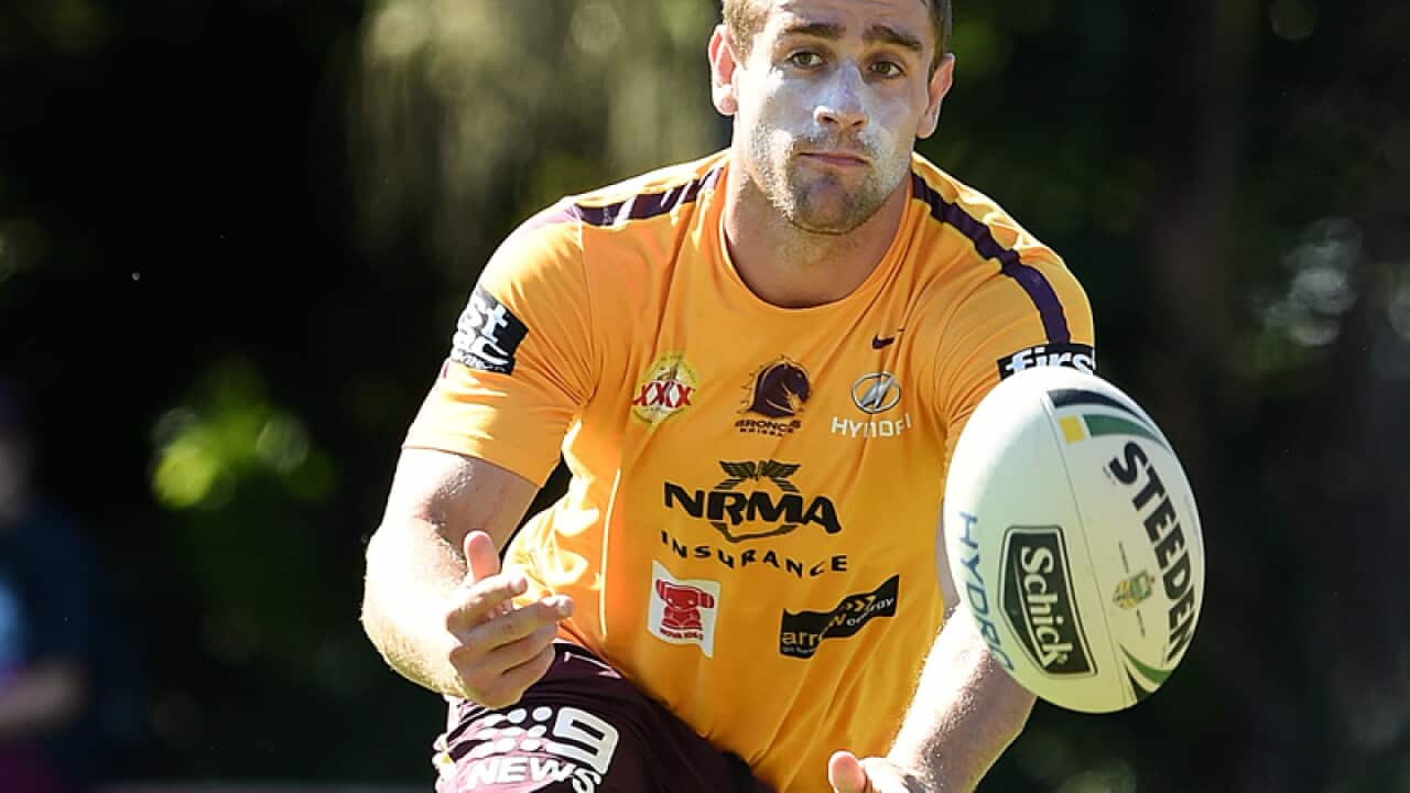 Andrew McCullough passes the ball
