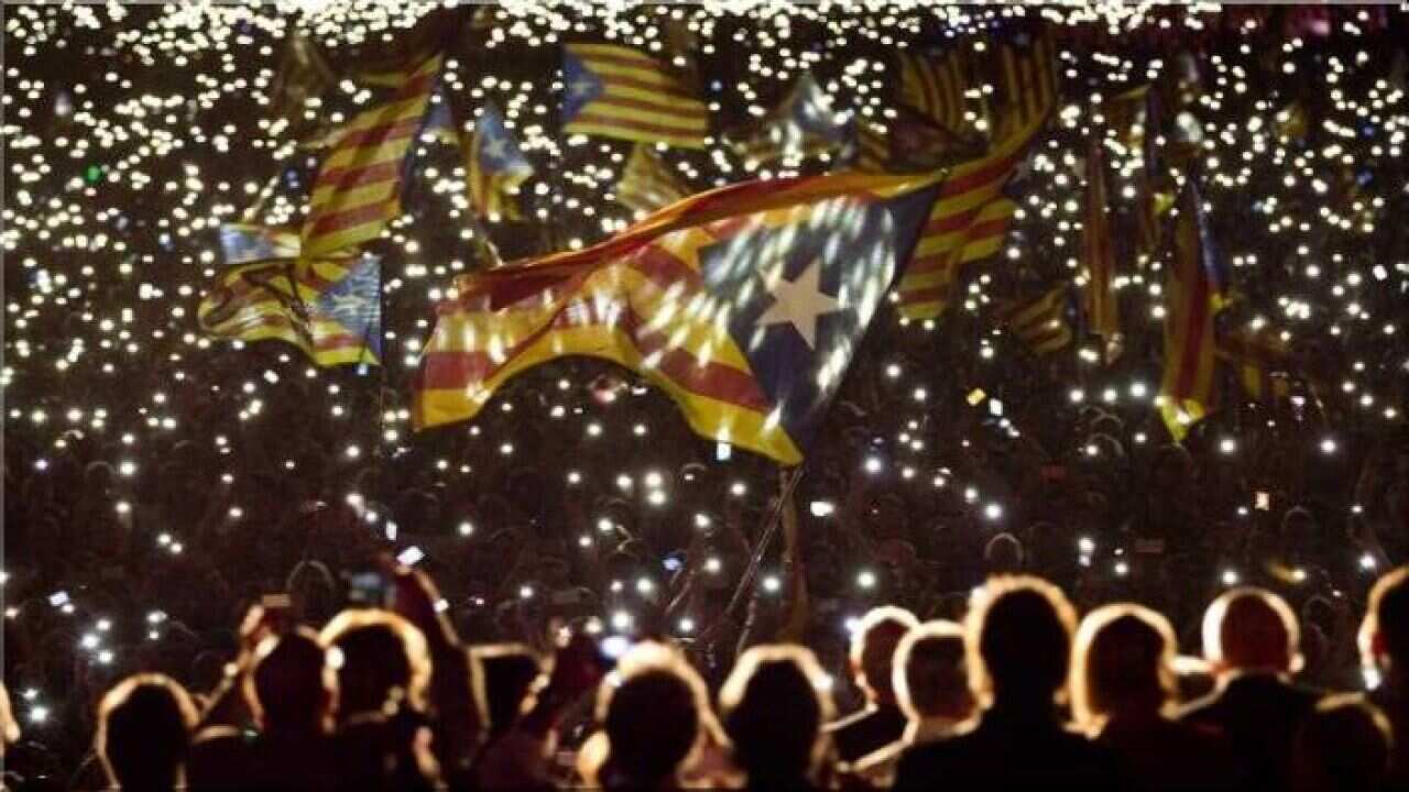 Pro-independence supporters - Catalonia referendum