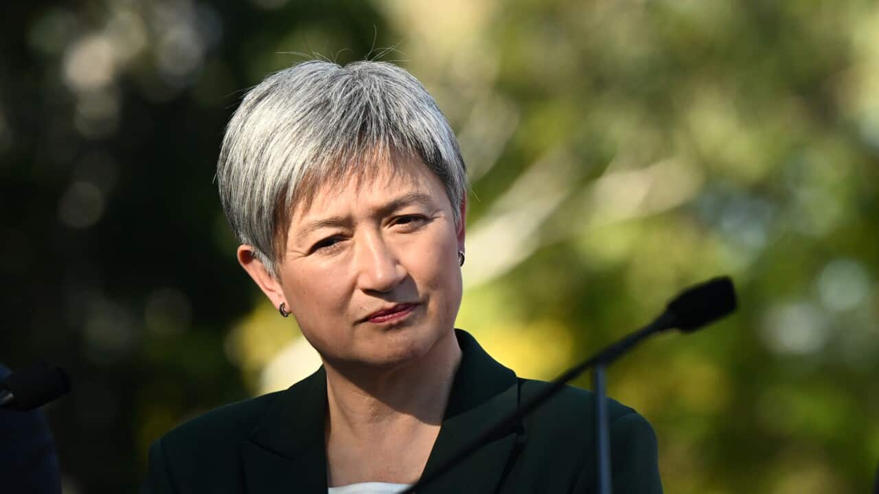 Penny Wong in a press conference