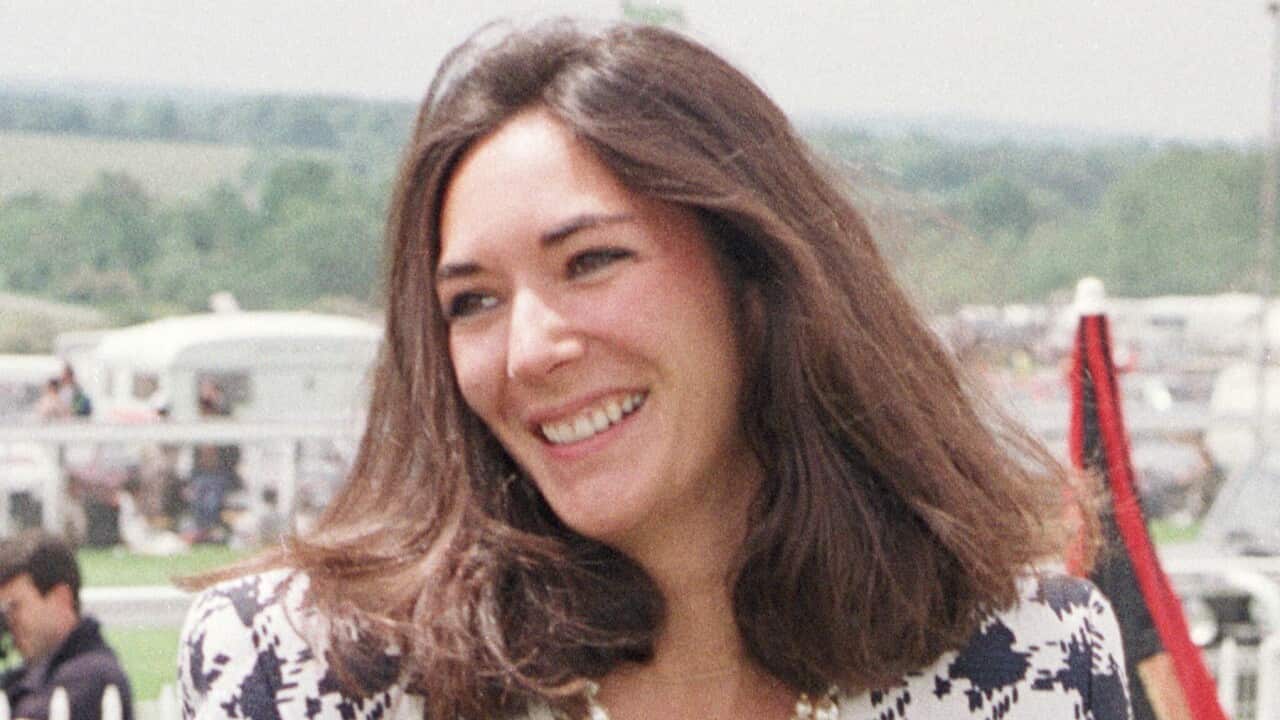 A 1991 file photo of British socialite Ghislaine Maxwell