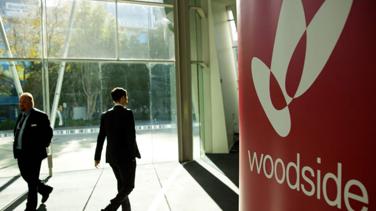 Shareholders arrive for the Woodside Petroleum General Meeting