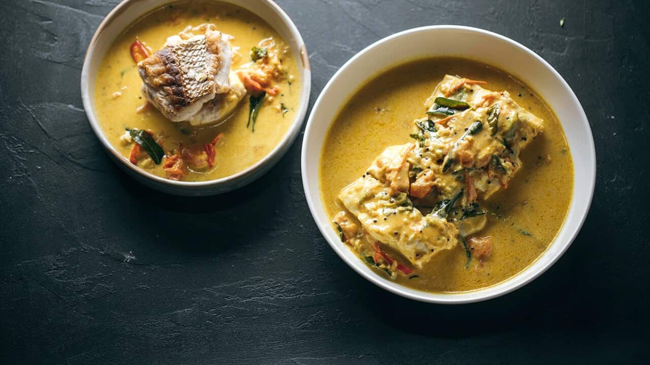 Meen moilee (fish stew with coconut cream)