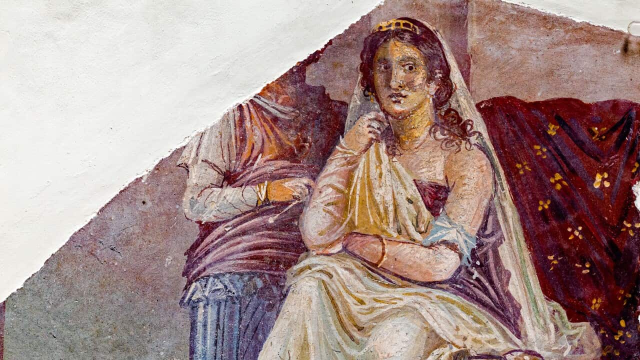 Phaedra with an attendant, probably her nurse. Fresco from Pompeii, 60–20 BC