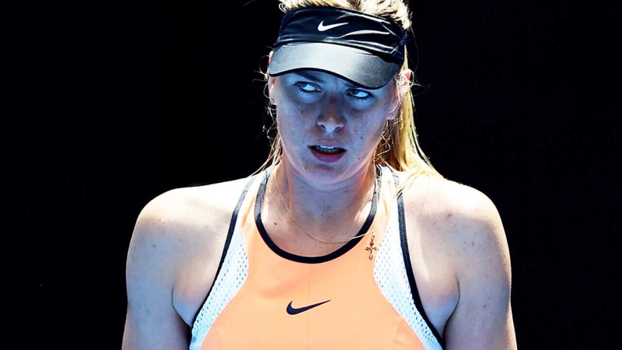 Maria Sharapova of Russia during the Australian Open