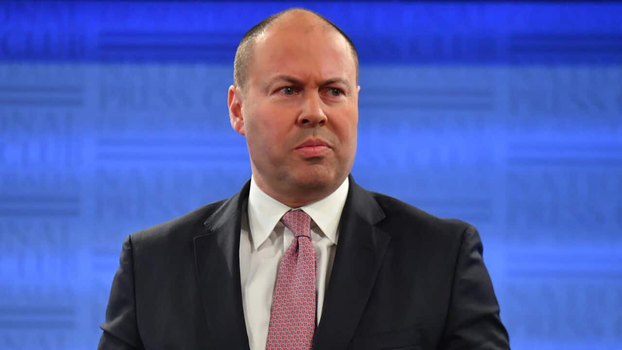Treasurer Josh Frydenberg at the National Press Club in Canberra.