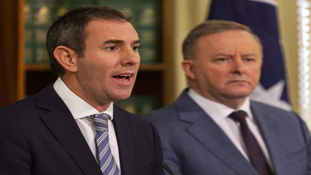 Shadow Treasurer Jim Chalmers (left)