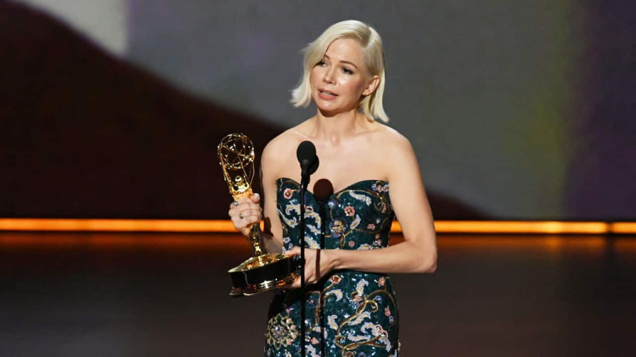 michelle williams golden globes dress Michelle Williams delivers empowering Golden Globes speech, celebrates a woman's right to choose