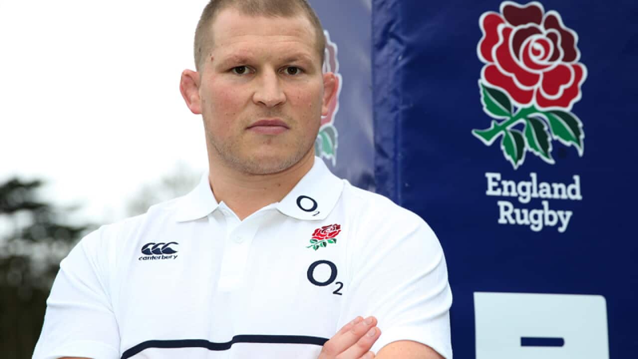 New England captain Dylan Hartley.