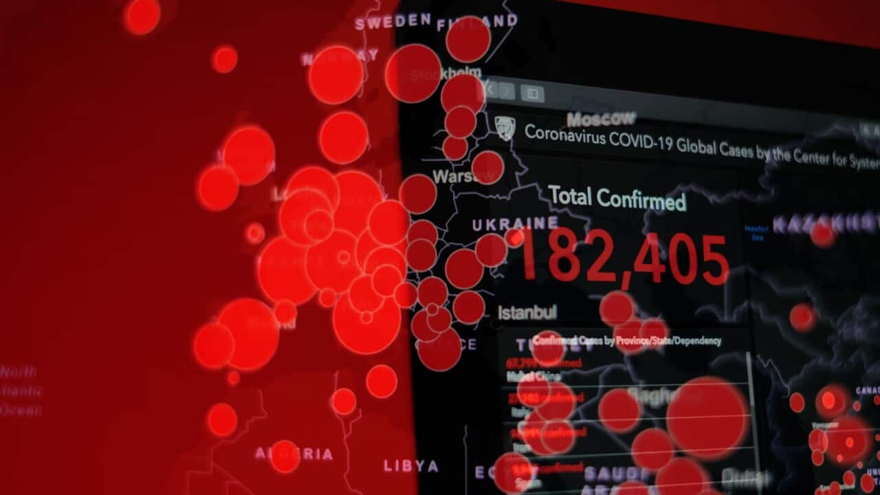 Double exposure of global Coronavirus COVID-19 cases. Photo courtesy of Brian McGowan - unsplash