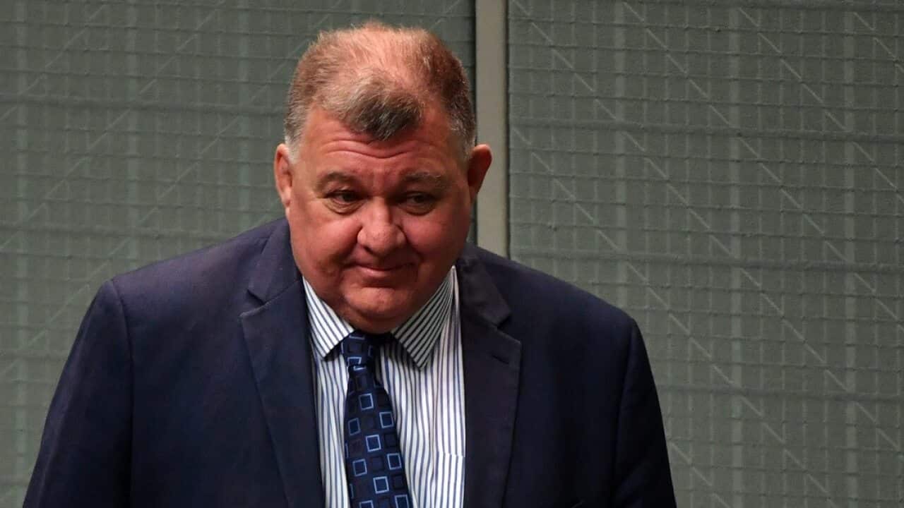 Craig Kelly in the House of Representatives at Parliament House in Canberra, Monday.