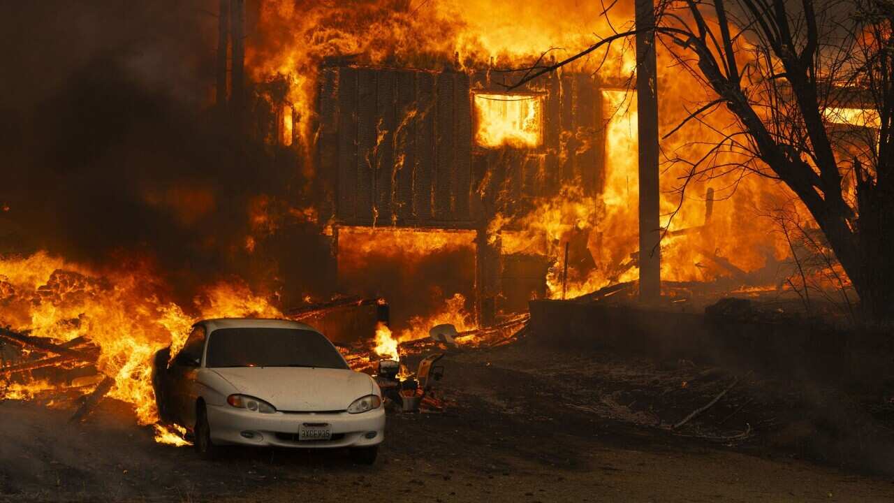 A bushfire in Sacramento, California (AAP)