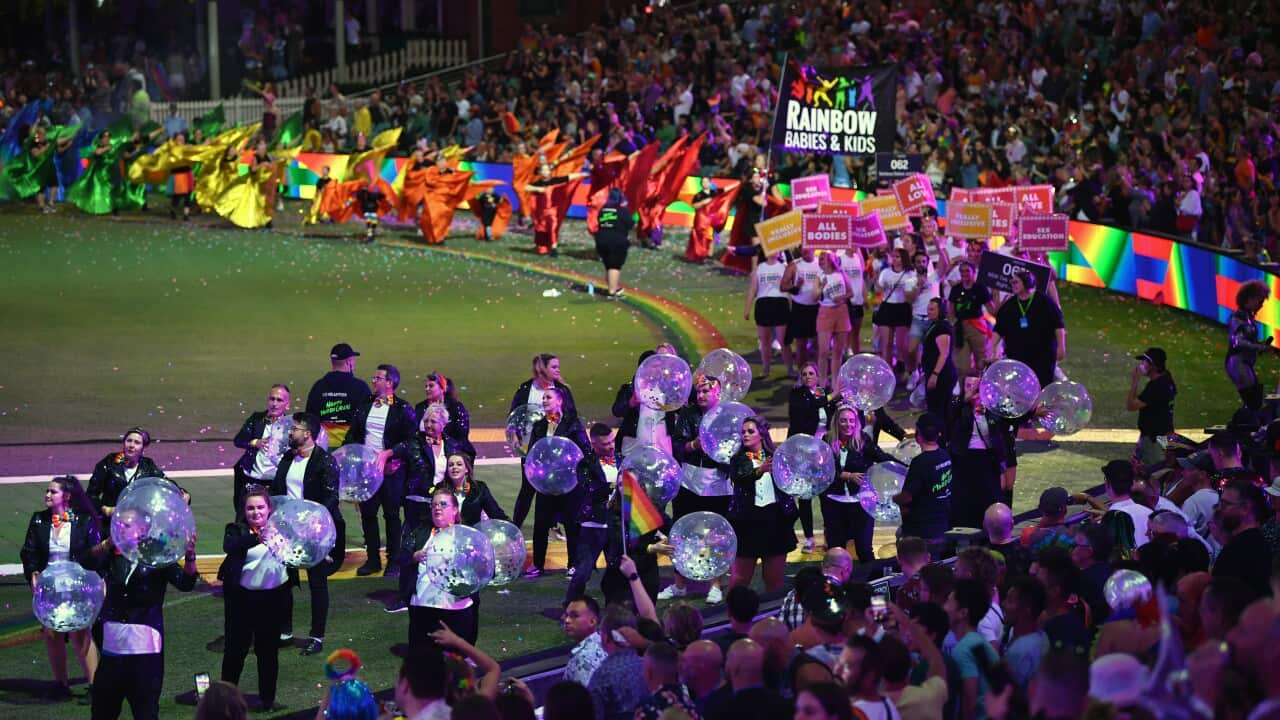 The 43rd annual Sydney Gay and Lesbian Mardi Gras parade.
