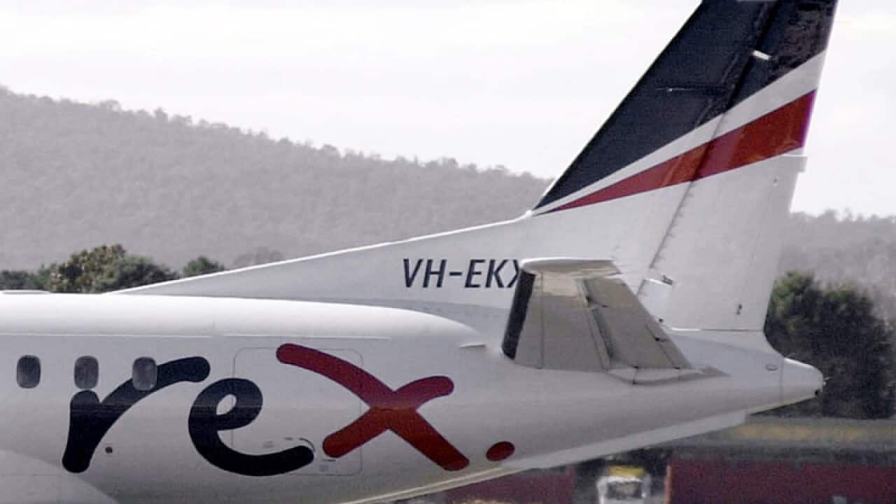 A file photo of a regional express plane