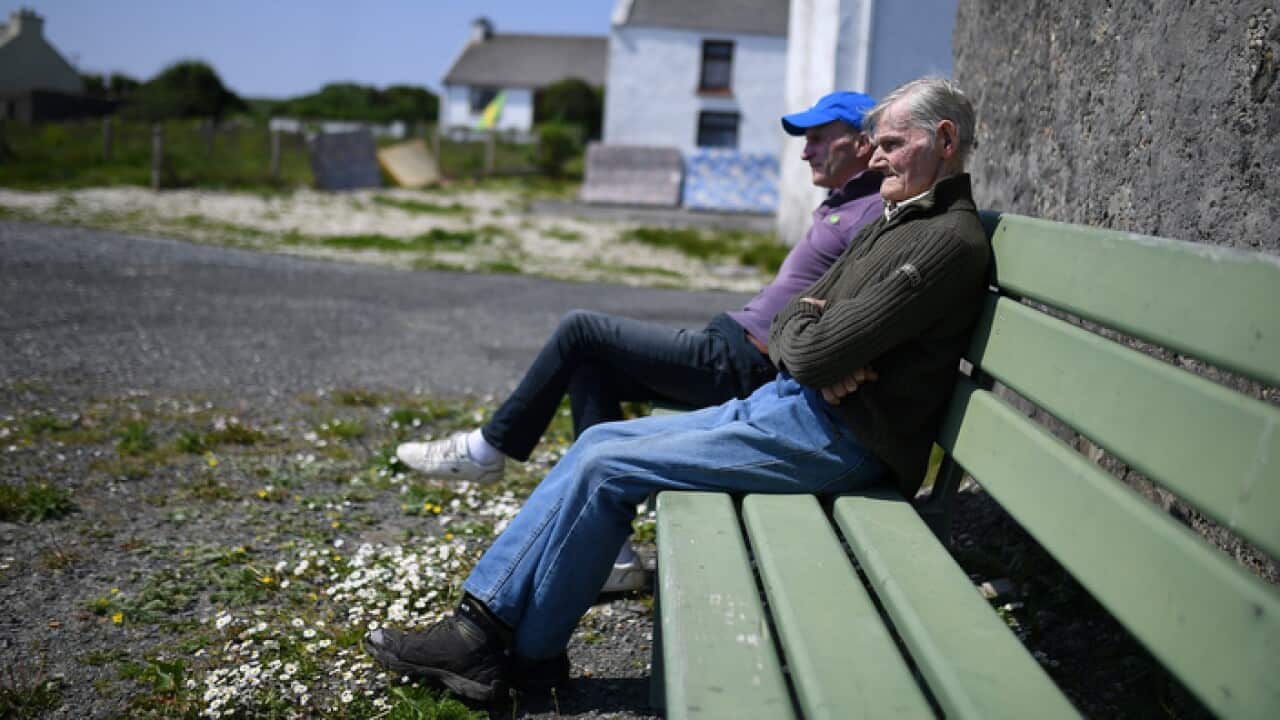 Voters on the island of Inishbofin in the referendum on liberalising abortion law in Ireland