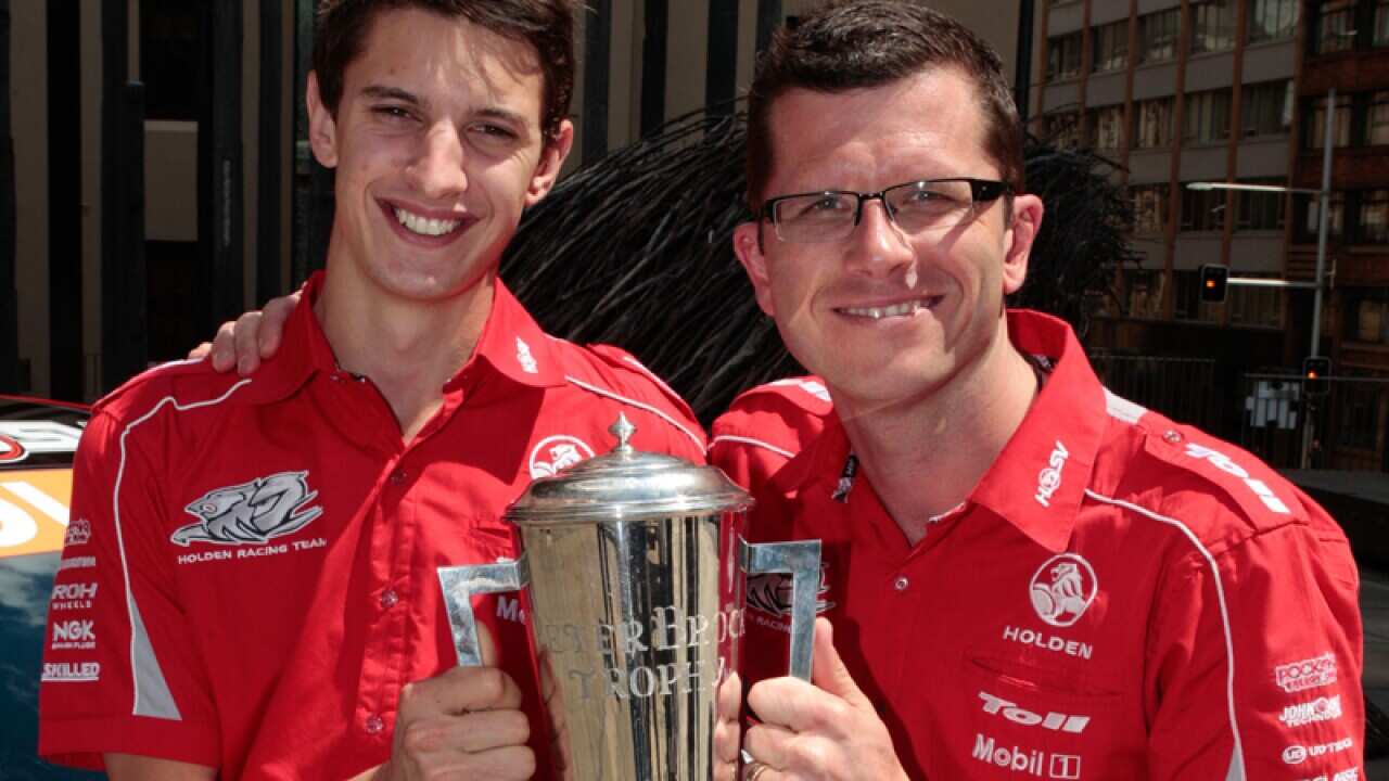 2011 Bathurst winner Nick Percat (L) with co-driver Garth Tander