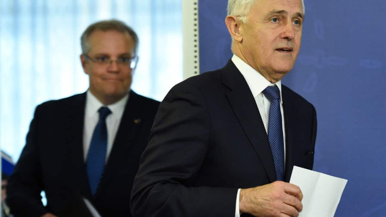 Treasurer Scott Morrison and Prime Minister Malcolm Turnbull